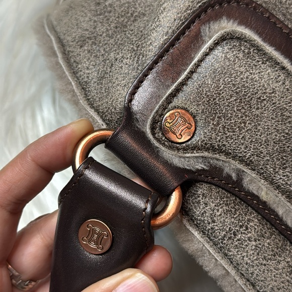 Celine Shearling Boogie Bag Taupe - Picture 8 of 17
